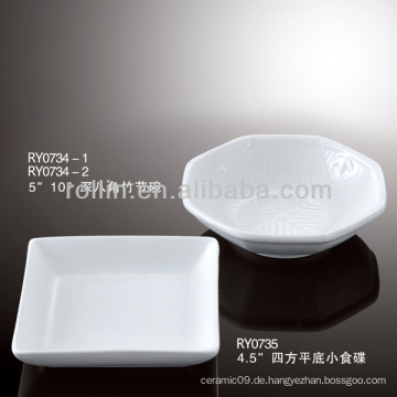 Gesundes haltbares weißes Porzellanofen sicheres japan-Art quadratische Schüssel